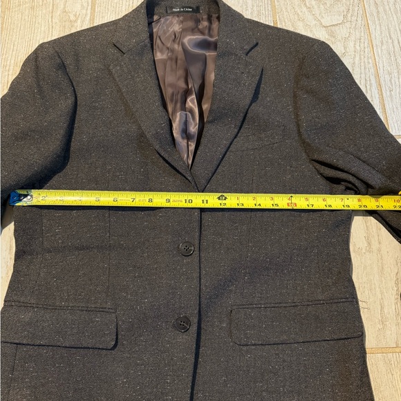 Men’s Wearhouse Men’s Tweed Blazer Retro Brown Size Small - Picture 7 of 9